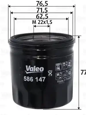 Rychlé Dodání Olejový filtr VALEO 586147